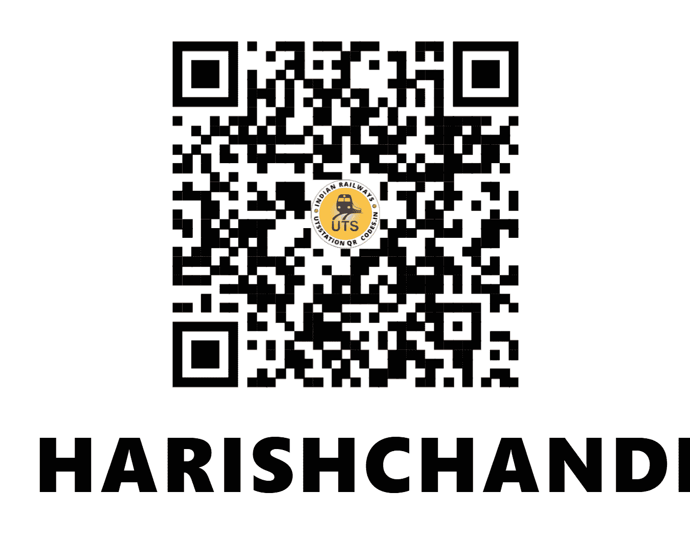 UTS QR Code for HARISHCHANDRAPUR - HCR (NF - WEST BENGAL)